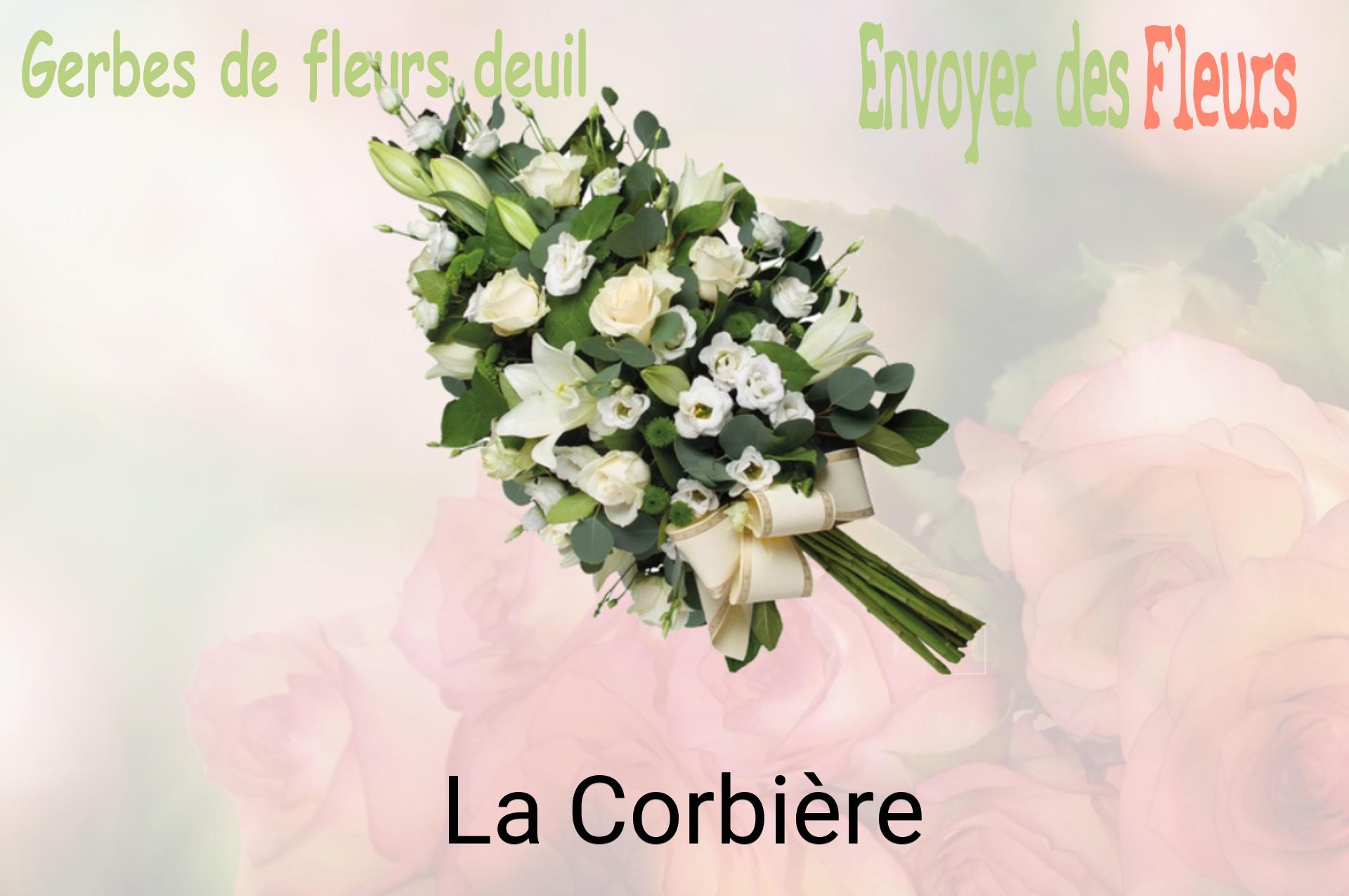 Gerbe de fleurs de deuil livrée à La Corbière